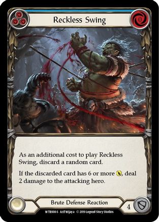 Reckless Swing (WTR008) - Welcome to Rathe 1st Edition Rainbow Foil