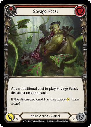 Savage Feast (Red) (WTR014) - Welcome to Rathe 1st Edition Rainbow Foil
