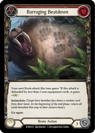 Barraging Beatdown (Red) (WTR017) - Welcome to Rathe 1st Edition Rainbow Foil