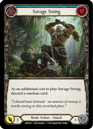 Savage Swing (Blue) (WTR022) - Welcome to Rathe Unlimited Edition Rainbow Foil
