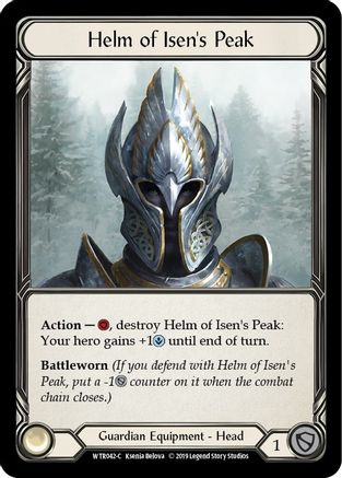 Helm of Isen's Peak (WTR042-C) - Welcome to Rathe 1st Edition Cold Foil