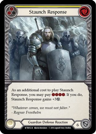 Staunch Response (Yellow) (WTR052) - Welcome to Rathe Unlimited Edition Rainbow Foil
