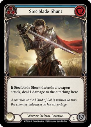 Steelblade Shunt (Blue) (WTR128) - Welcome to Rathe Unlimited Edition Rainbow Foil