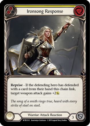 Ironsong Response (Yellow) (WTR133) - Welcome to Rathe 1st Edition Rainbow Foil