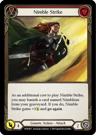 Nimble Strike (Red) (WTR185) - Welcome to Rathe 1st Edition Rainbow Foil