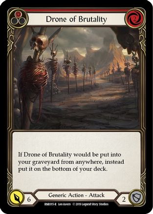 Drone of Brutality (Red) (RNR015) - Hero Deck: Rhinar 1st Edition