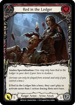 Red in the Ledger (ARC043) - Arcane Rising Unlimited Edition Rainbow Foil