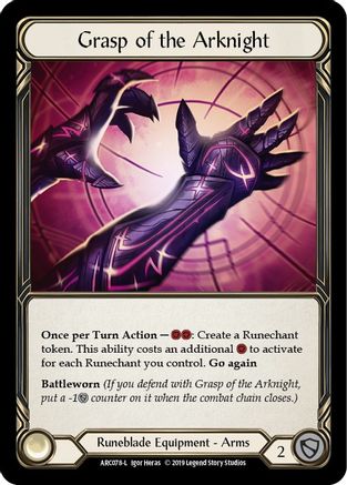 Grasp of the Arknight (ARC078) - Arcane Rising 1st Edition Cold Foil