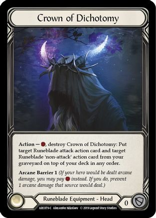 Crown of Dichotomy (ARC079) - Arcane Rising 1st Edition Cold Foil