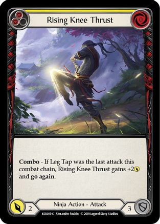 Rising Knee Thrust (Yellow) (KSU019) - Hero Deck: Katsu 1st Edition
