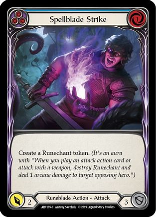 Spellblade Strike (Blue) (ARC105) - Arcane Rising 1st Edition