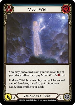 Moon Wish (Blue) (ARC187) - Arcane Rising 1st Edition Rainbow Foil