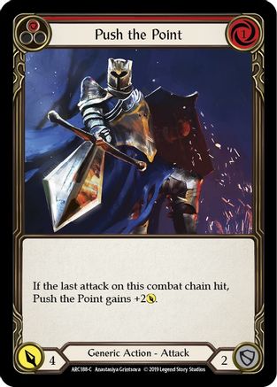 Push the Point (Red) (ARC188) - Arcane Rising 1st Edition Rainbow Foil
