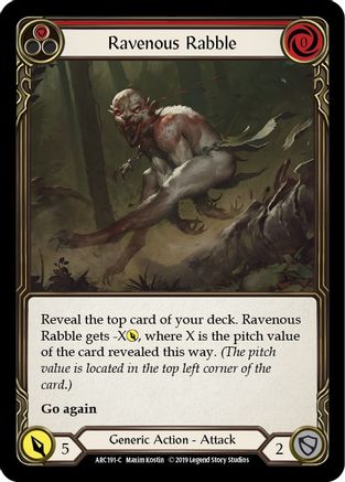 Ravenous Rabble (Red) (ARC191) - Arcane Rising 1st Edition