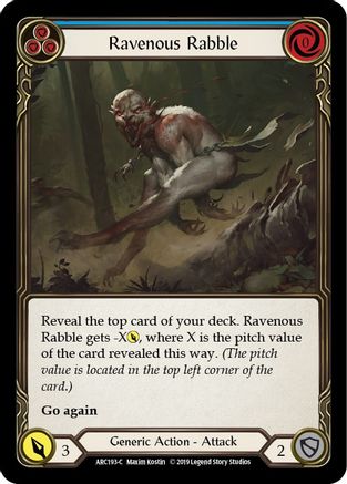 Ravenous Rabble (Blue) (ARC193) - Arcane Rising Unlimited Edition Rainbow Foil