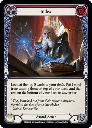 Index (Red) (ARC135) - Arcane Rising 1st Edition Rainbow Foil