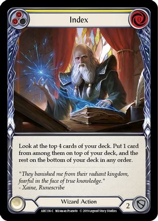 Index (Yellow) (ARC136) - Arcane Rising Unlimited Edition