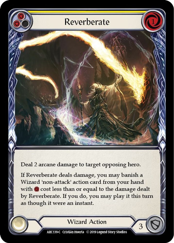 Reverberate (Yellow) (ARC139) 1st Edition Rainbow Foil