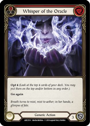 Whisper of the Oracle (Red) (ARC215) - Arcane Rising 1st Edition