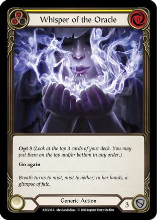 Whisper of the Oracle (Yellow) (ARC216) - Arcane Rising Unlimited Edition