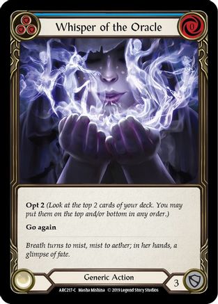 Whisper of the Oracle (Blue) (ARC217) - Arcane Rising Unlimited Edition