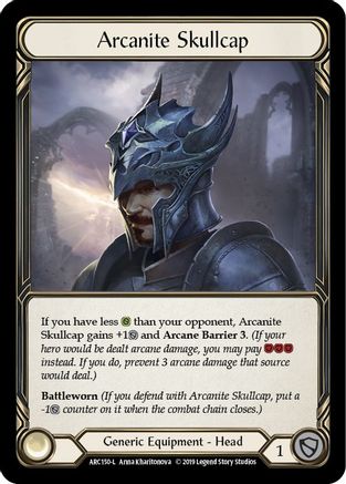 Arcanite Skullcap (ARC150) - Arcane Rising 1st Edition Cold Foil