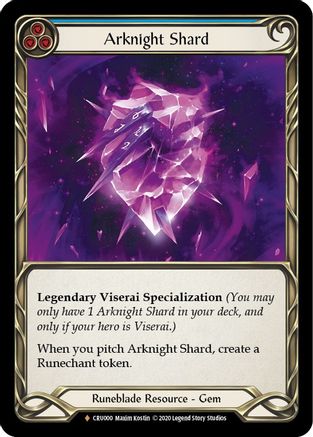 Arknight Shard (CRU000) - Crucible of War 1st Edition Cold Foil