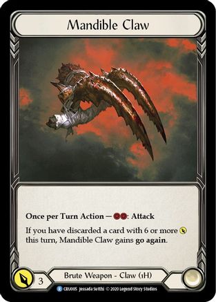 Mandible Claw (Reverse) (CRU005) - Crucible of War Unlimited Edition Rainbow Foil