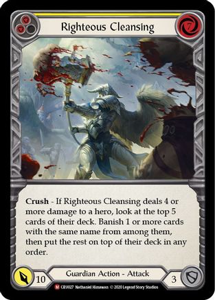 Righteous Cleansing (CRU027) - Crucible of War Unlimited Edition Rainbow Foil