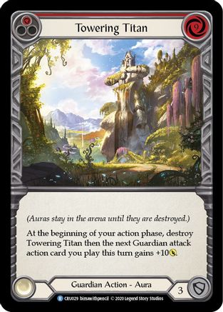 Towering Titan (Red) (CRU029) - Crucible of War 1st Edition Rainbow Foil