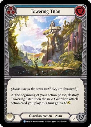 Towering Titan (Blue) (CRU031) - Crucible of War Unlimited Edition