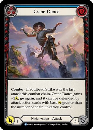 Crane Dance (Blue) (CRU059) - Crucible of War Unlimited Edition Rainbow Foil