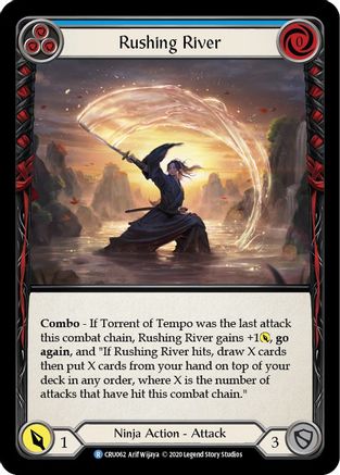 Rushing River (Blue) (CRU062) - Crucible of War Unlimited Edition Rainbow Foil