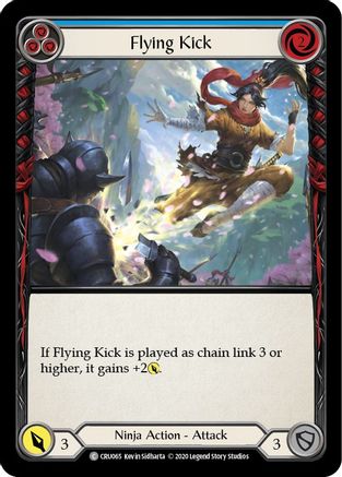 Flying Kick (Blue) (CRU065) - Crucible of War 1st Edition Rainbow Foil