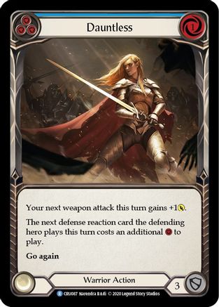 Dauntless (Blue) (CRU087) - Crucible of War 1st Edition Rainbow Foil