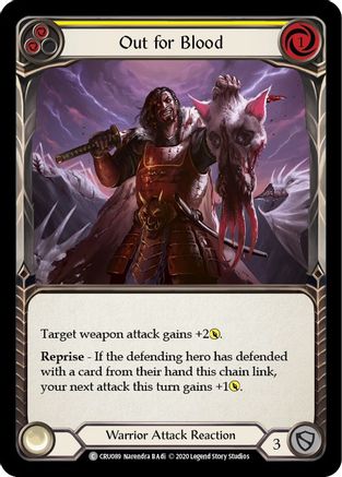 Out for Blood (Yellow) (CRU089) - Crucible of War 1st Edition