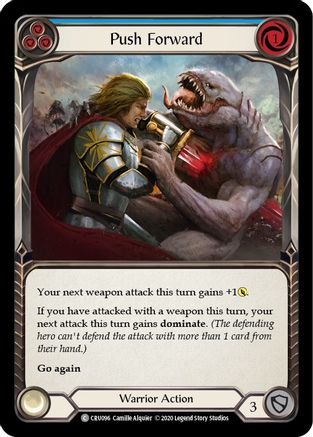 Push Forward (Blue) (CRU096) - Crucible of War Unlimited Edition