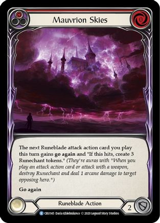 Mauvrion Skies (Red) (CRU145) - Crucible of War 1st Edition