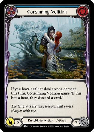 Consuming Volition (Blue) (CRU150) - Crucible of War 1st Edition