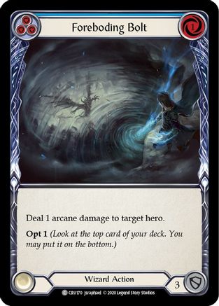 Foreboding Bolt (Blue) (CRU170) - Crucible of War 1st Edition