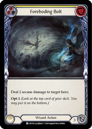 Foreboding Bolt (Yellow) (CRU169) - Crucible of War Unlimited Edition Rainbow Foil
