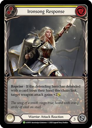 Ironsong Response (Yellow) - LGS030 (LGS030) - Flesh and Blood: Promo Cards Rainbow Foil