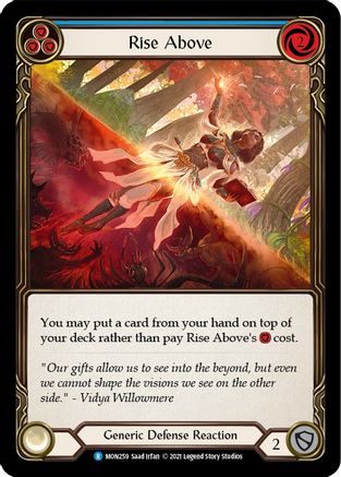 Rise Above (Blue) (MON259) - Monarch 1st Edition Rainbow Foil