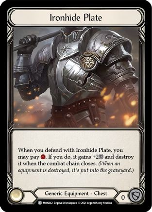Ironhide Plate (MON242) - Monarch 1st Edition Cold Foil