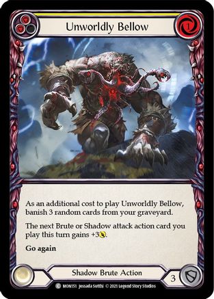 Unworldly Bellow (Yellow) (MON151) - Monarch Unlimited Edition Rainbow Foil