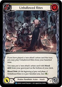 Unhallowed Rites (Yellow) Rainbow Foil Unlim
