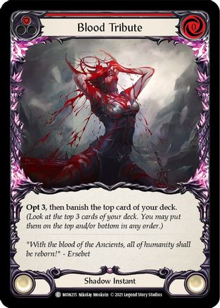 Blood Tribute (Red) (MON215) - Monarch Unlimited Edition Rainbow Foil
