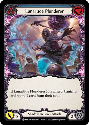 Lunartide Plunderer (Blue) (MON208) - Monarch 1st Edition Rainbow Foil