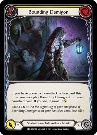 Bounding Demigon (Yellow) (MON169) - Monarch Unlimited Edition Rainbow Foil