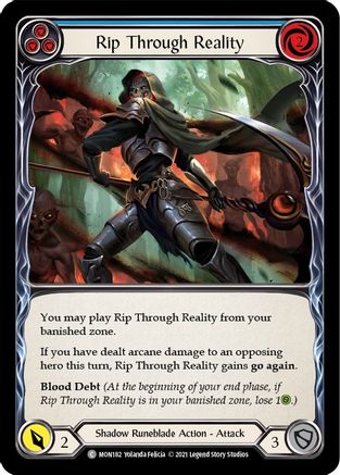 Rip Through Reality (Blue) (MON182) - Monarch Unlimited Edition